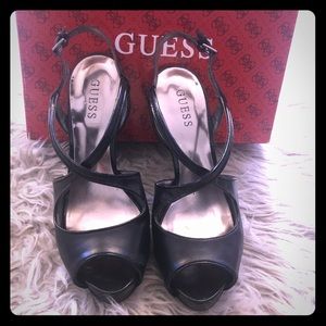 Guess Black Leather Shoes
